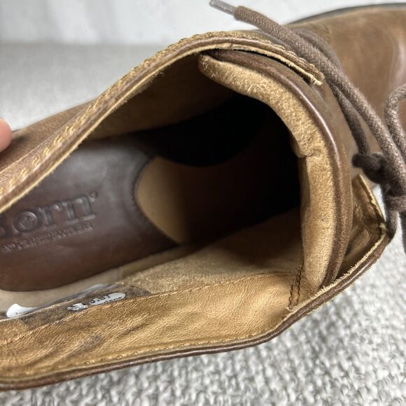 Born Bismark Chukka Boot Lace Up Pull Tab Dark Brown Leather Men's Size 13 - Picture 8 of 10